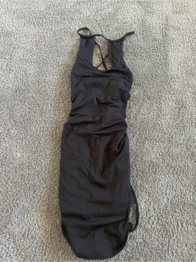 Classic Black Bodycon Dress with Crossback Straps